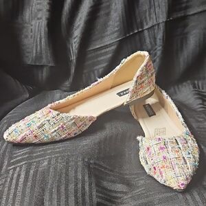 Pastels Cream Flats Comfortable Loafers